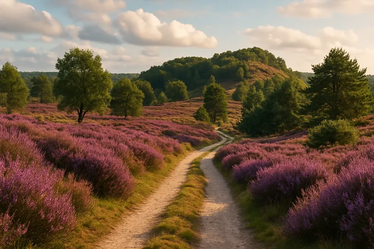 Wandelen over heide en stuwwal rond de tepelberg bij epe op de veluwe